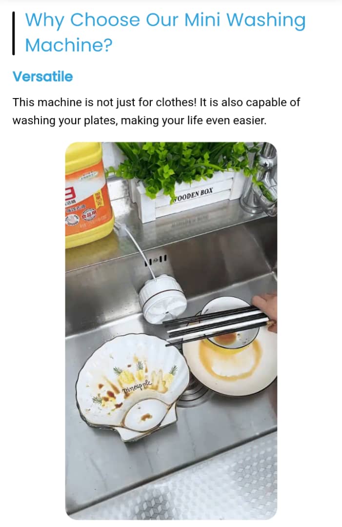 MINI PORTABLE WASHING MACHINE