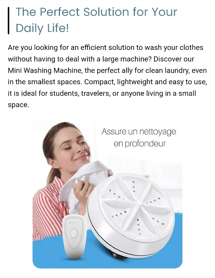 MINI PORTABLE WASHING MACHINE