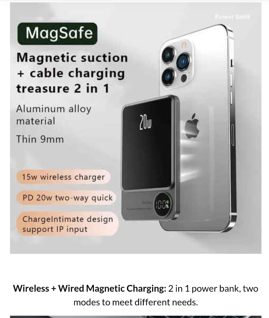 Wireless magnetic power bank