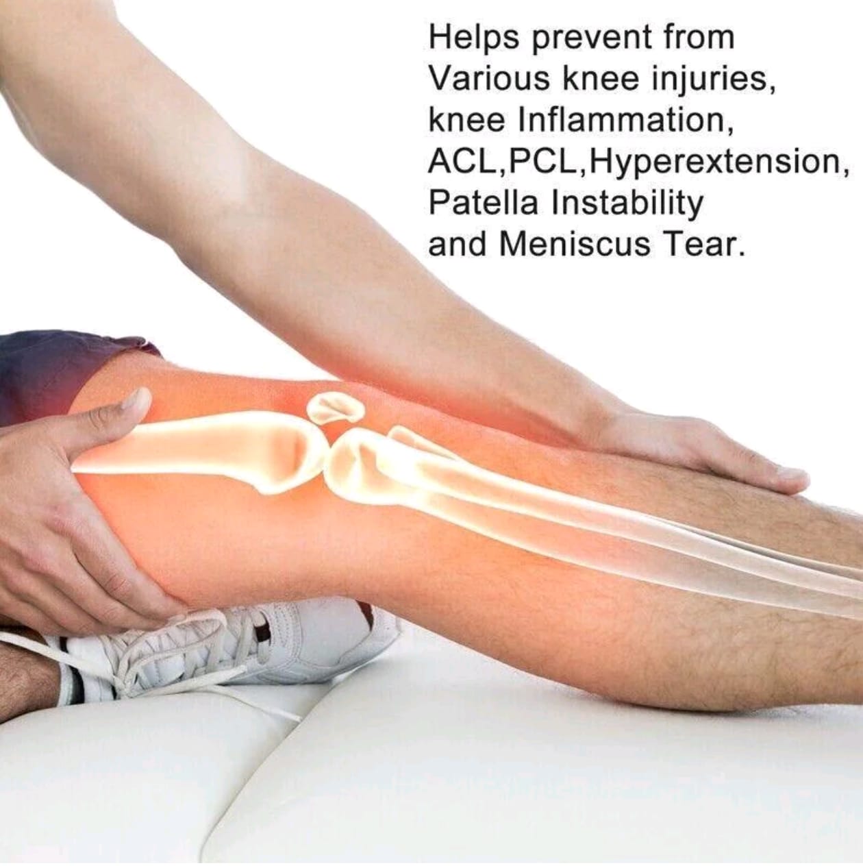 Knee Support Hinged Knee Brace With Side Stabilizers Open Patella Pain Relief