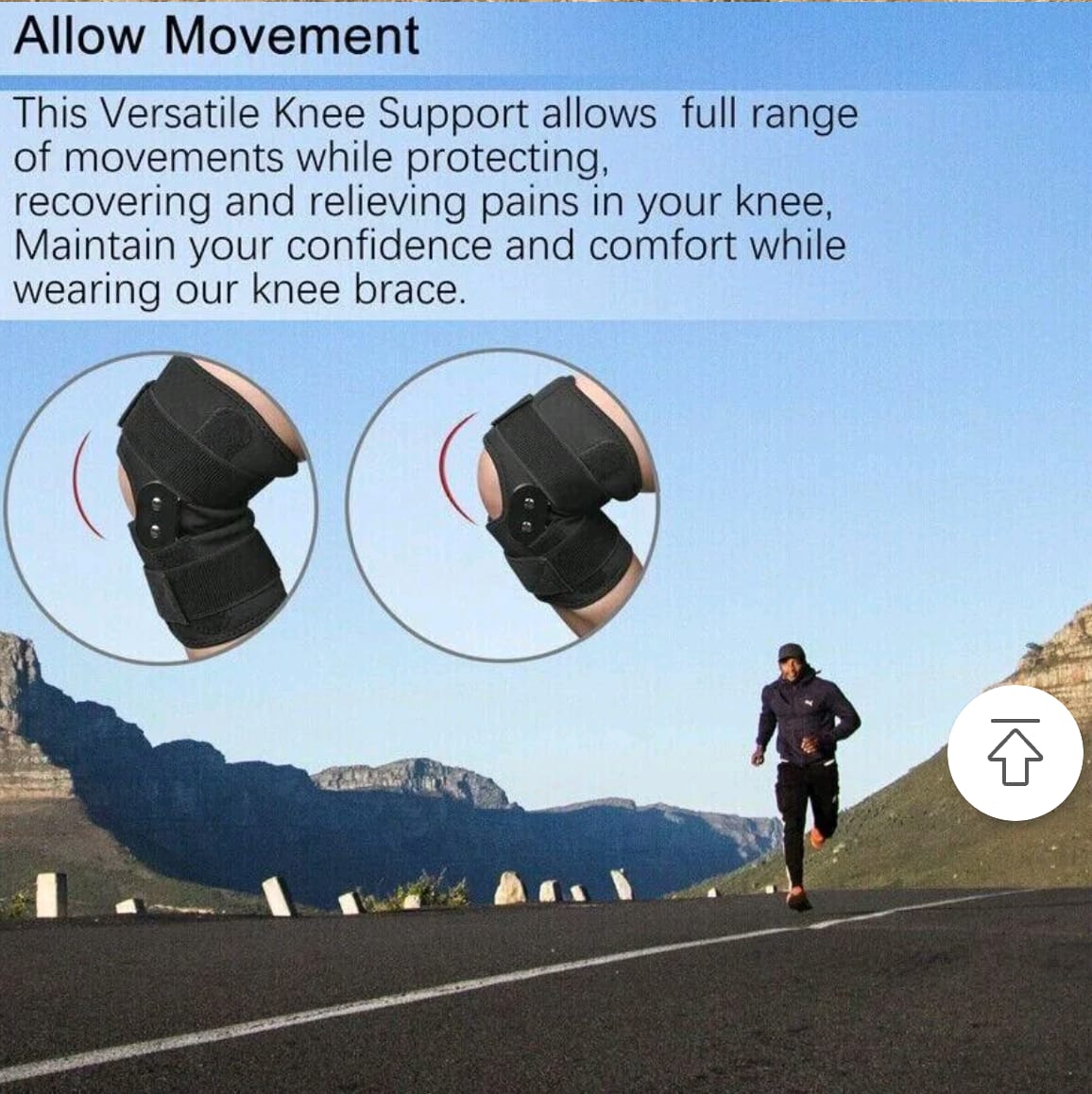 Knee Support Hinged Knee Brace With Side Stabilizers Open Patella Pain Relief