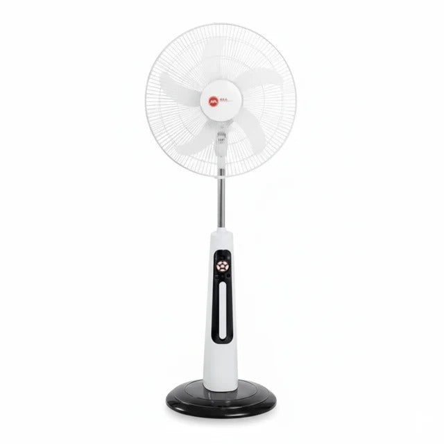 H&A 18-Inch Rechargeable Standing Fan with Remote, LED Light & USB Port - 300A-18