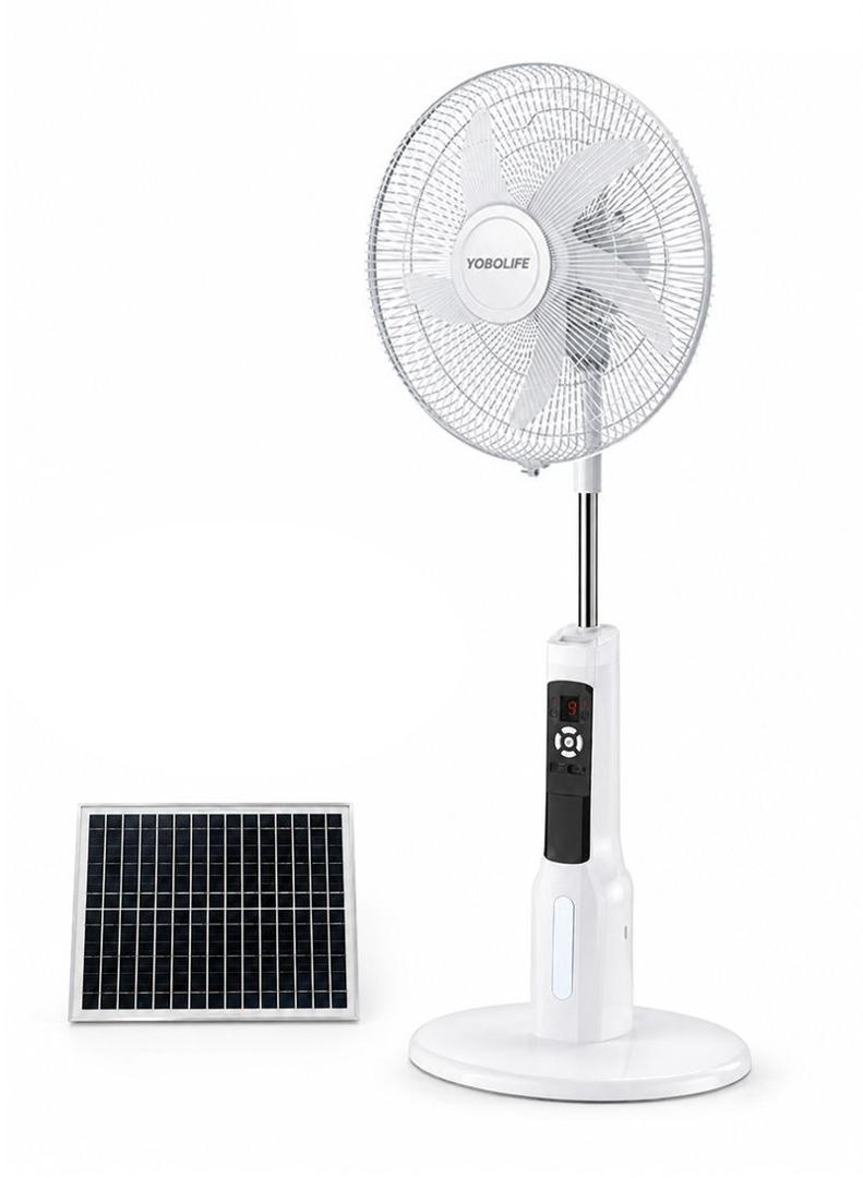H&A 18-Inch Rechargeable Standing Fan with Remote, LED Light & USB Port - 300A-18