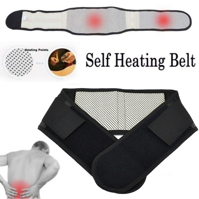 Back Brace Back Support Belt for Pain Relief Heated Back Brace Magnetic Therapy Waist Belt Wrap Adjustable Heating Lumbar Support Belt for Men Women