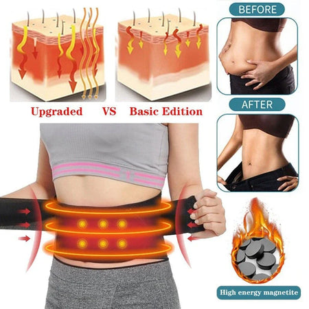 Back Brace Back Support Belt for Pain Relief Heated Back Brace Magnetic Therapy Waist Belt Wrap Adjustable Heating Lumbar Support Belt for Men Women